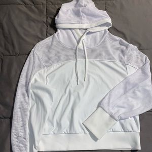 ZYIA white Mesh Hoodie